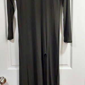 Long Black Dress with Thigh high slit,